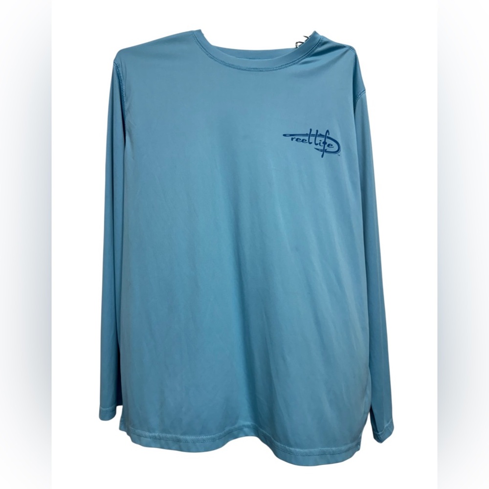 Reel Life Blue Long Sleeve Shirt Size Medium